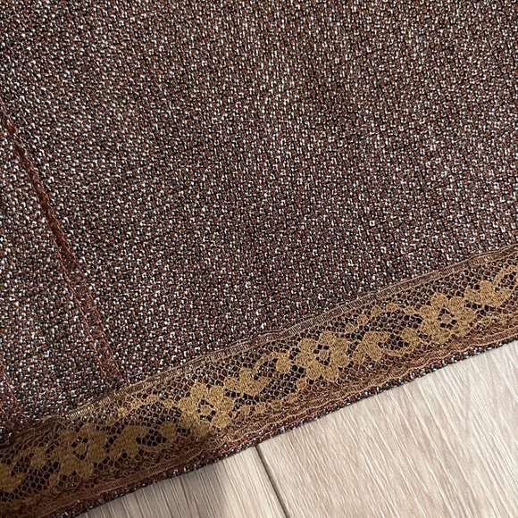 Vintage London Times Dark Academia Brown Tweed School Girl Preppy MIDI Dress 4 - Picture 5 of 7